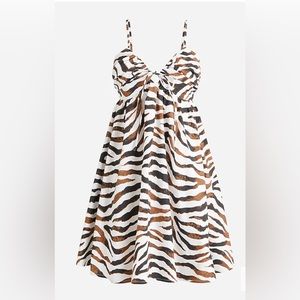 J CREW KEYHOLE MINI DRESS IN ZEBRA STRIPE